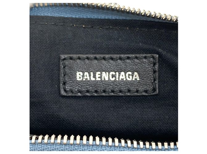 Le Cagole Balenciaga 695814 Le Cagol Borsa a Mano 2 Vie in Denim Blu - vista 6