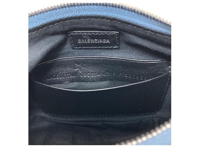 Le Cagole Balenciaga 695814 Le Cagol Borsa a Mano 2 Vie in Denim Blu - vista 7