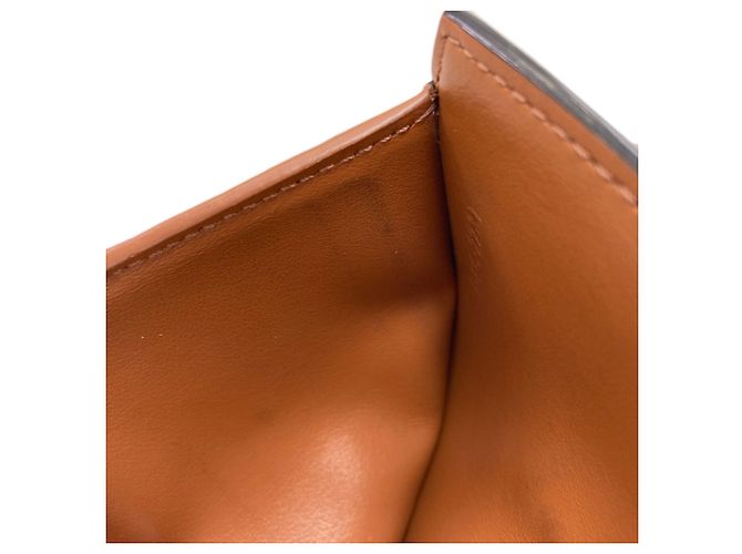 Céline Portafoglio bi-fold Celine Triomphe con patta Marrone - vista 12