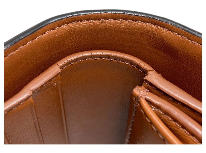 Céline Portafoglio bi-fold Celine Triomphe con patta Marrone - vista 17