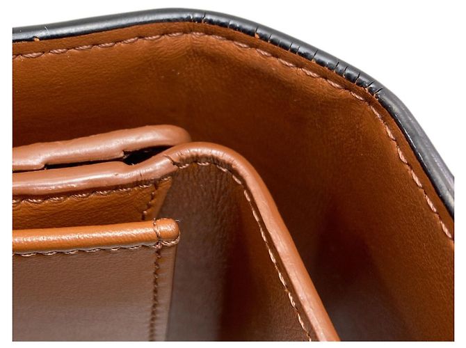 Céline Portafoglio bi-fold Celine Triomphe con patta Marrone - vista 19