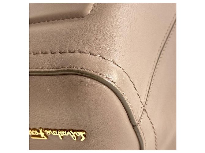Borsa in pelle grigia Salvatore Ferragamo Marrone - vista 26