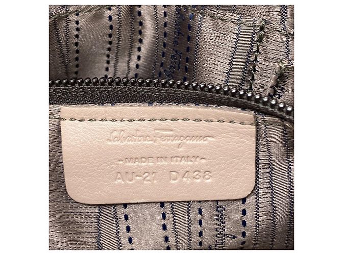 Borsa in pelle grigia Salvatore Ferragamo Marrone - vista 7