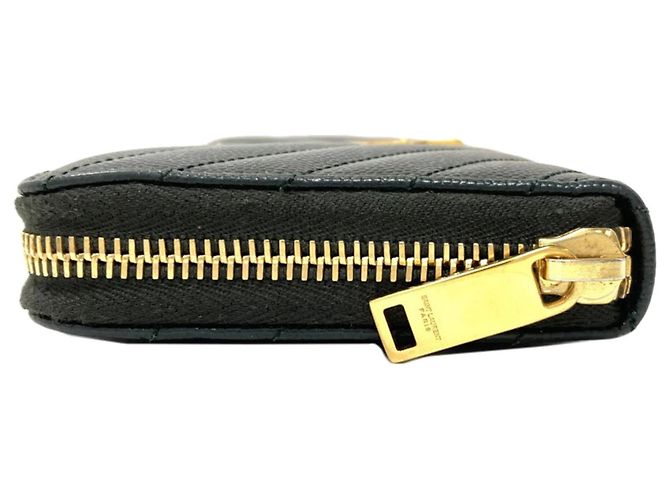 Saint Laurent Cassandra Lange Geldbörse Dunkelgrün - Ansicht 3
