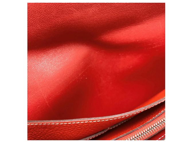 Monedero Duo Dogon GM de Hermès Roja - vista 10