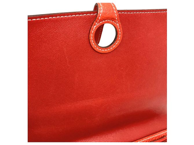 Monedero Duo Dogon GM de Hermès Roja - vista 11