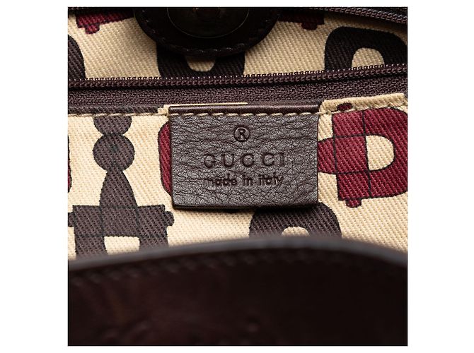 Borsa D Ring Abbey Guccissima marrone Gucci Marrone scuro - vista 5