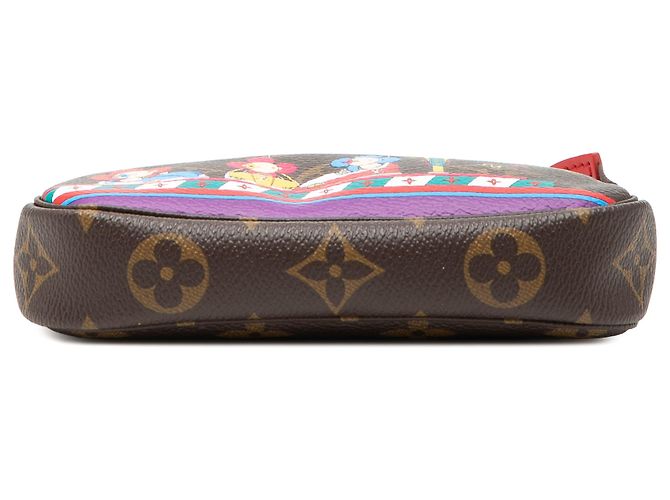 Mini Pochette Accessoires Vivienne Natale Monogramma Marrone Louis Vuitton - vista 3