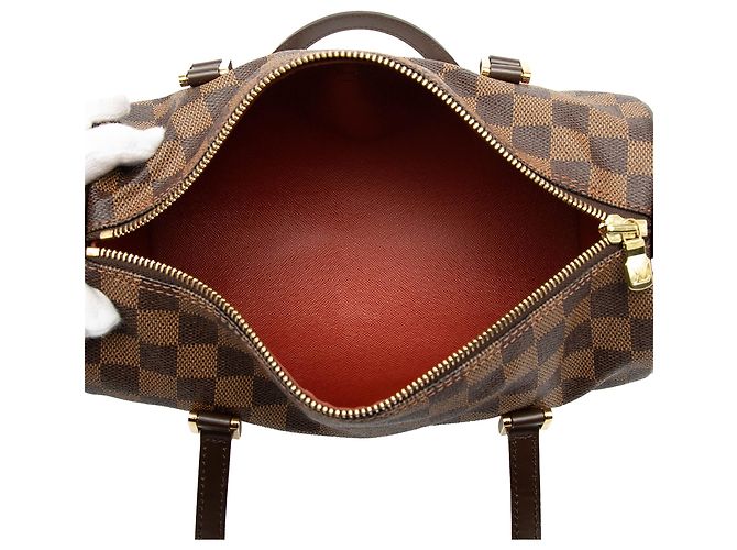 Louis Vuitton Papillon 26 in Damier Ébène marrone - vista 4
