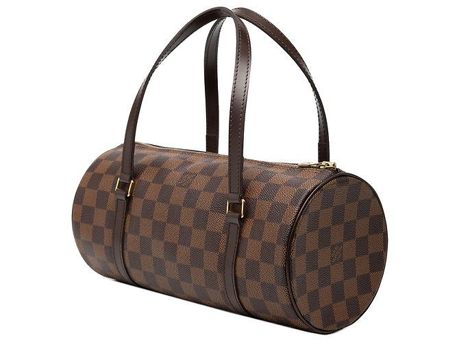Louis Vuitton Papillon 26 in Damier Ébène marrone - vista 2