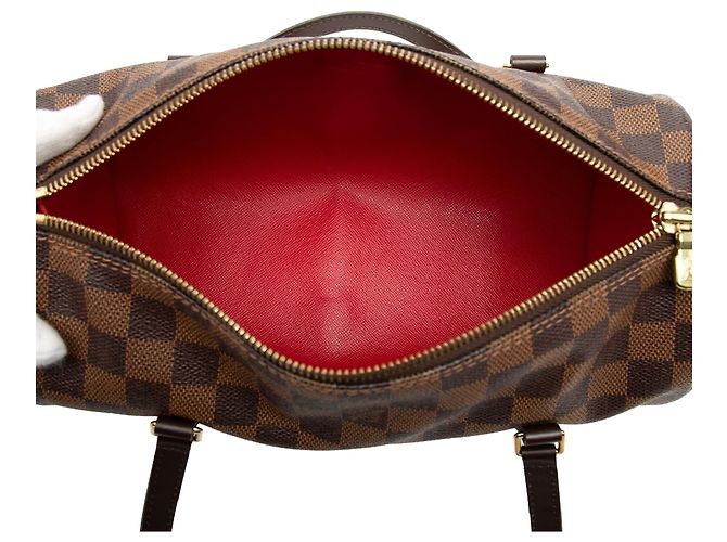Louis Vuitton Papillon 26 in Damier Ébène marrone - vista 4