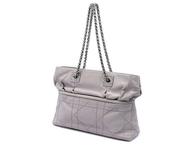 Dior Graue Lammleder Cannage Granville Kettentasche Braun - Ansicht 2