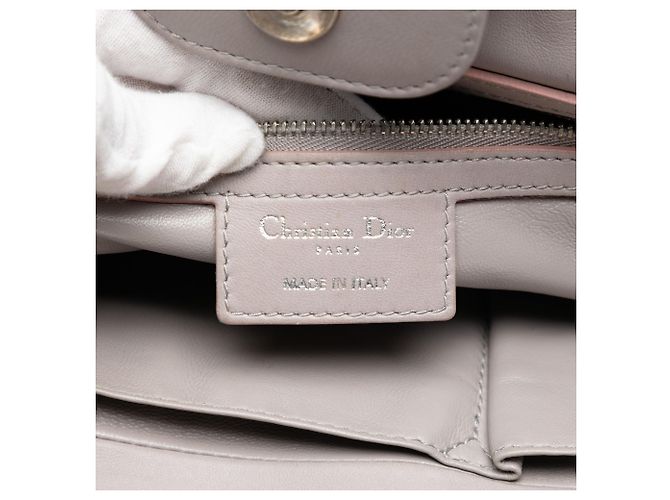 Dior Graue Lammleder Cannage Granville Kettentasche Braun - Ansicht 5