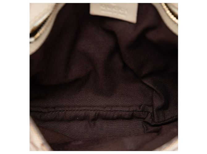 Borsa a spalla Horsebit in tela GG beige Gucci - vista 4
