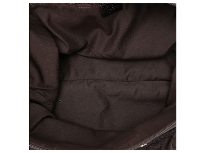 Borsa a tracolla in nylon GG marrone Gucci Marrone scuro - vista 4
