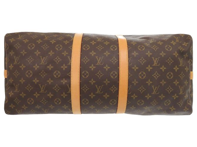 Louis Vuitton Keepall Bandoulière 55 Monogram Marrone - vista 3
