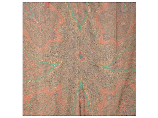 Bufanda de seda con cadena paisley marrón Chanel Castaño - vista 6