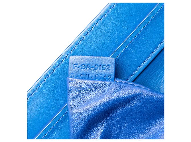 Luggage Céline Bolsa de viagem Celine em couro de bezerro micro liso azul - vista 6