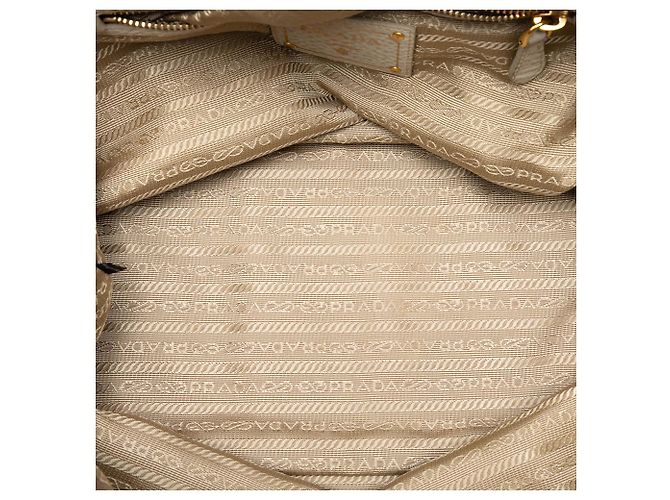 Borsa in tela Canapa logo marrone Prada - vista 4