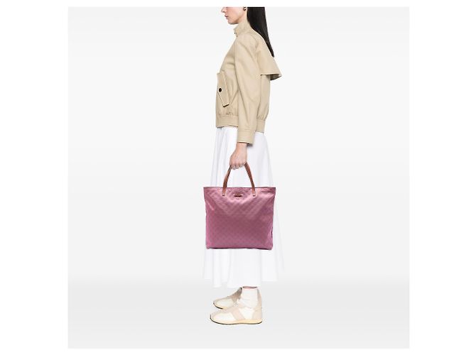 Gucci Pink GG Nylon Tote - Ansicht 7