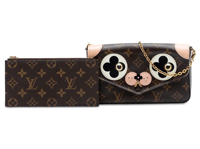 Pochette Felicie Valentine Monogramma Marrone Louis Vuitton - vista 8