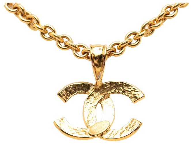 Collana pendente in oro placcato CC dorato di Chanel D'oro - vista 2