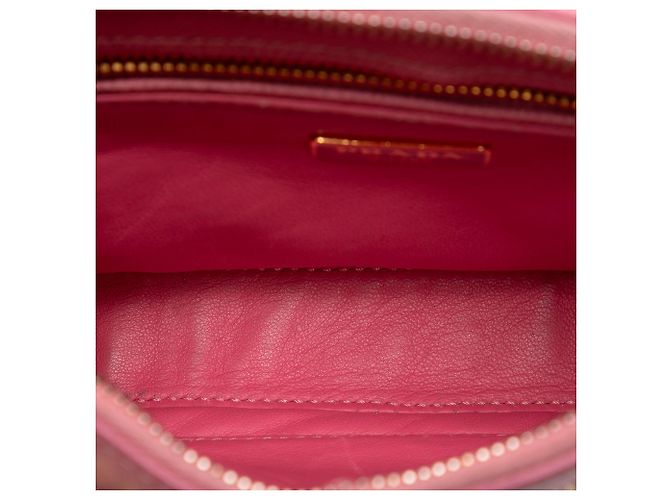 Prada Saffiano Lux Rosa Crossbody con Tasca Frontale - vista 4