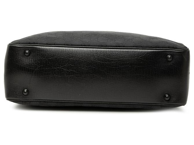 Bamboo Gucci Schwarze GG Canvas Bambus Tote - Ansicht 3