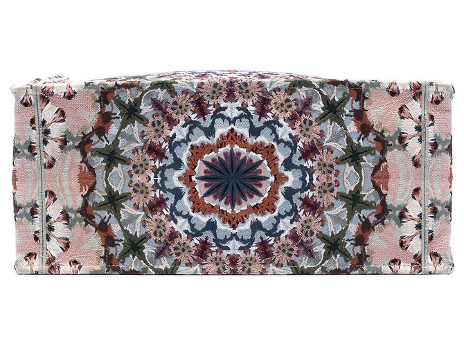 Book Tote Dior Grande Borsa in Tela Ricamata KaleiDiorscopic Rosa - vista 3