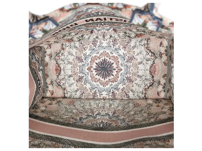 Book Tote Dior Grande Borsa in Tela Ricamata KaleiDiorscopic Rosa - vista 4