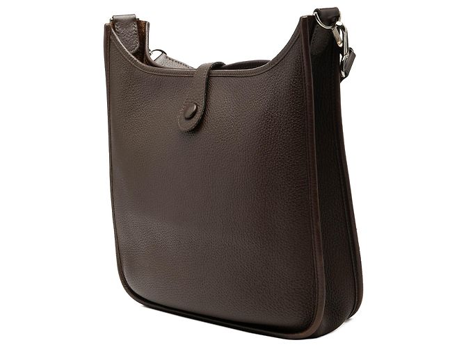 Hermès Evelyne I PM in pelle Clemence marrone Marrone scuro - vista 2