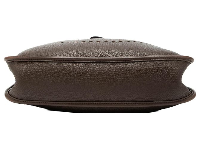 Hermès Evelyne I PM in pelle Clemence marrone Marrone scuro - vista 3
