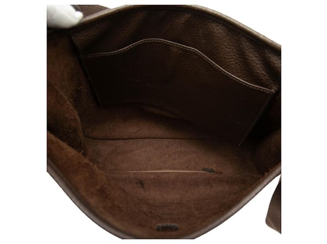 Hermès Evelyne I PM in pelle Clemence marrone Marrone scuro - vista 4