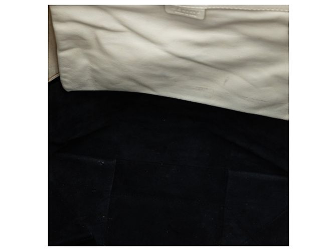 Céline Borsa tote verticale bicolore in pelle bianca Celine - vista 4
