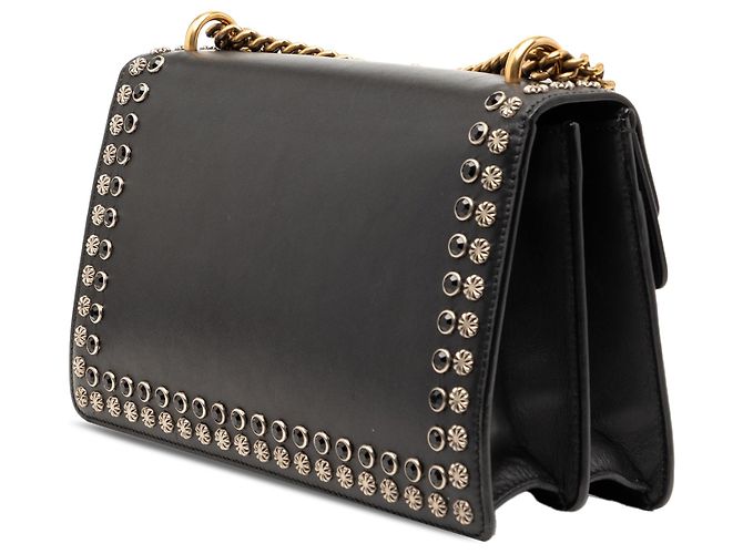 Borsa a spalla Dionysus in pelle di vitello nera media con borchie Gucci Nero - vista 2