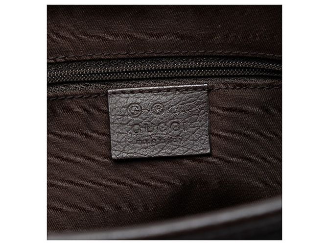 Gucci Crossbody D Ring Abbey in denim GG marrone Marrone scuro - vista 5