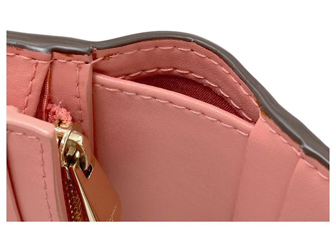 Cartera de cuero bi-fold Vara Ribbon de Salvatore Ferragamo Castaño Rosa - vista 16