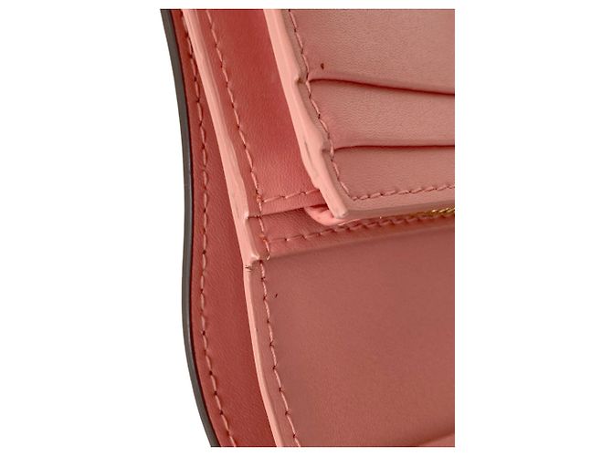 Cartera de cuero bi-fold Vara Ribbon de Salvatore Ferragamo Castaño Rosa - vista 17