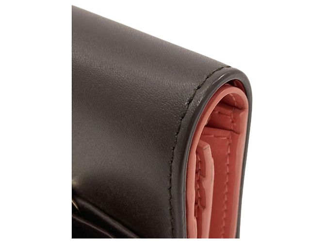 Cartera de cuero bi-fold Vara Ribbon de Salvatore Ferragamo Castaño Rosa - vista 21