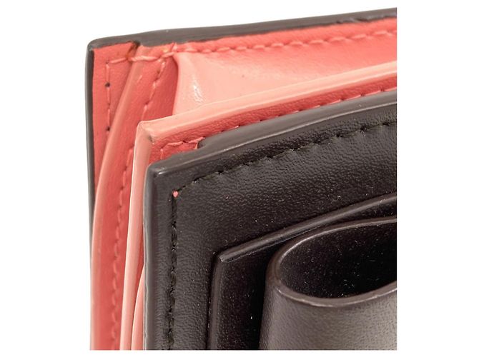 Cartera de cuero bi-fold Vara Ribbon de Salvatore Ferragamo Castaño Rosa - vista 22