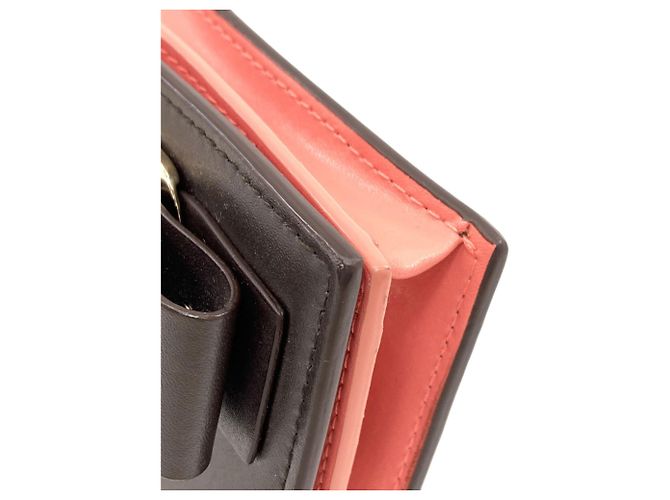 Cartera de cuero bi-fold Vara Ribbon de Salvatore Ferragamo Castaño Rosa - vista 23