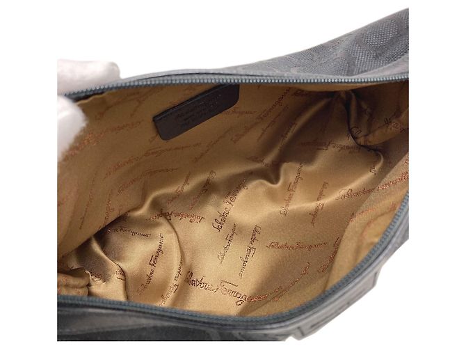 Borsa in tela Gancini Salvatore Ferragamo Nero - vista 5