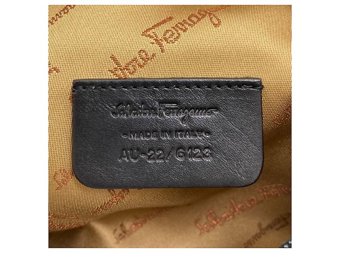 Borsa in tela Gancini Salvatore Ferragamo Nero - vista 6