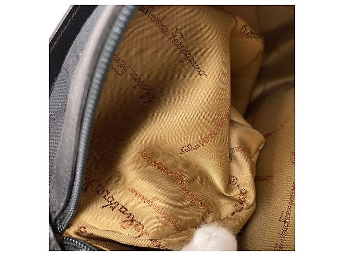 Borsa in tela Gancini Salvatore Ferragamo Nero - vista 8