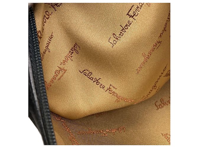 Borsa in tela Gancini Salvatore Ferragamo Nero - vista 9