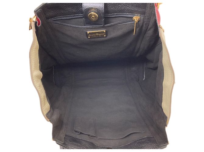 Salvatore Ferragamo Borse Nero Bianco - vista 5
