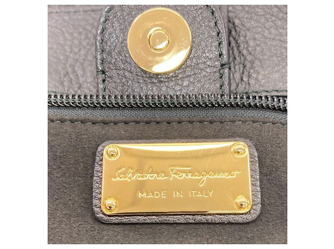 Salvatore Ferragamo Borse Nero Bianco - vista 6
