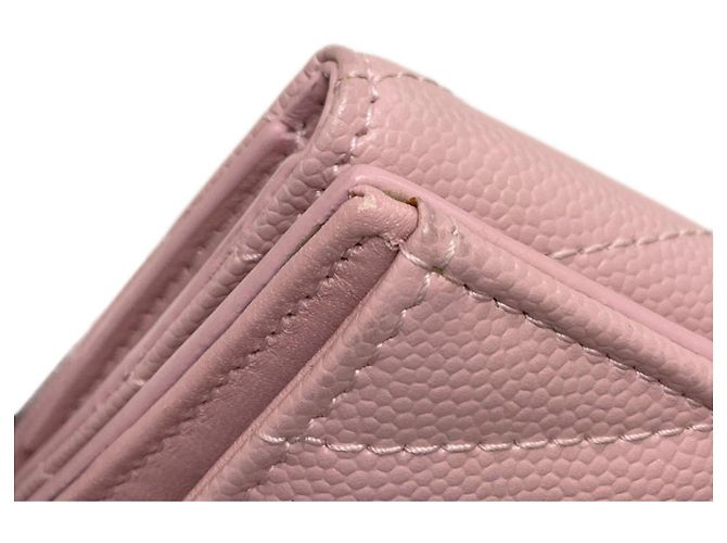 Billetera compacta V-Stitch Yves Saint Laurent Rosa - vista 15