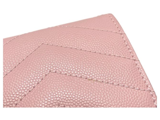 Billetera compacta V-Stitch Yves Saint Laurent Rosa - vista 16