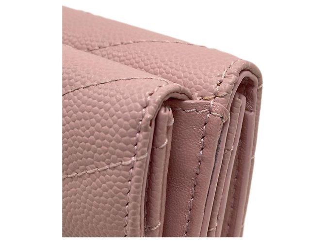 Billetera compacta V-Stitch Yves Saint Laurent Rosa - vista 18